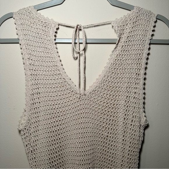 Cyrus Tan Crochet Vacation Resortwear Boho Top - Picture 13 of 16